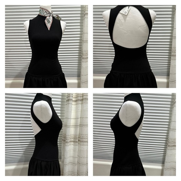 BLOGGER'S FAVE —  Zara Open Back Ribbed
Balloon Dress with high neck - Picture 15 of 16